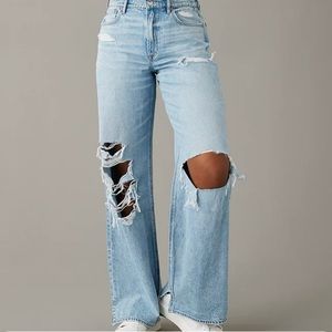 American Eagle Dreamy Drape Super High-Rise Wide Leg Jeans